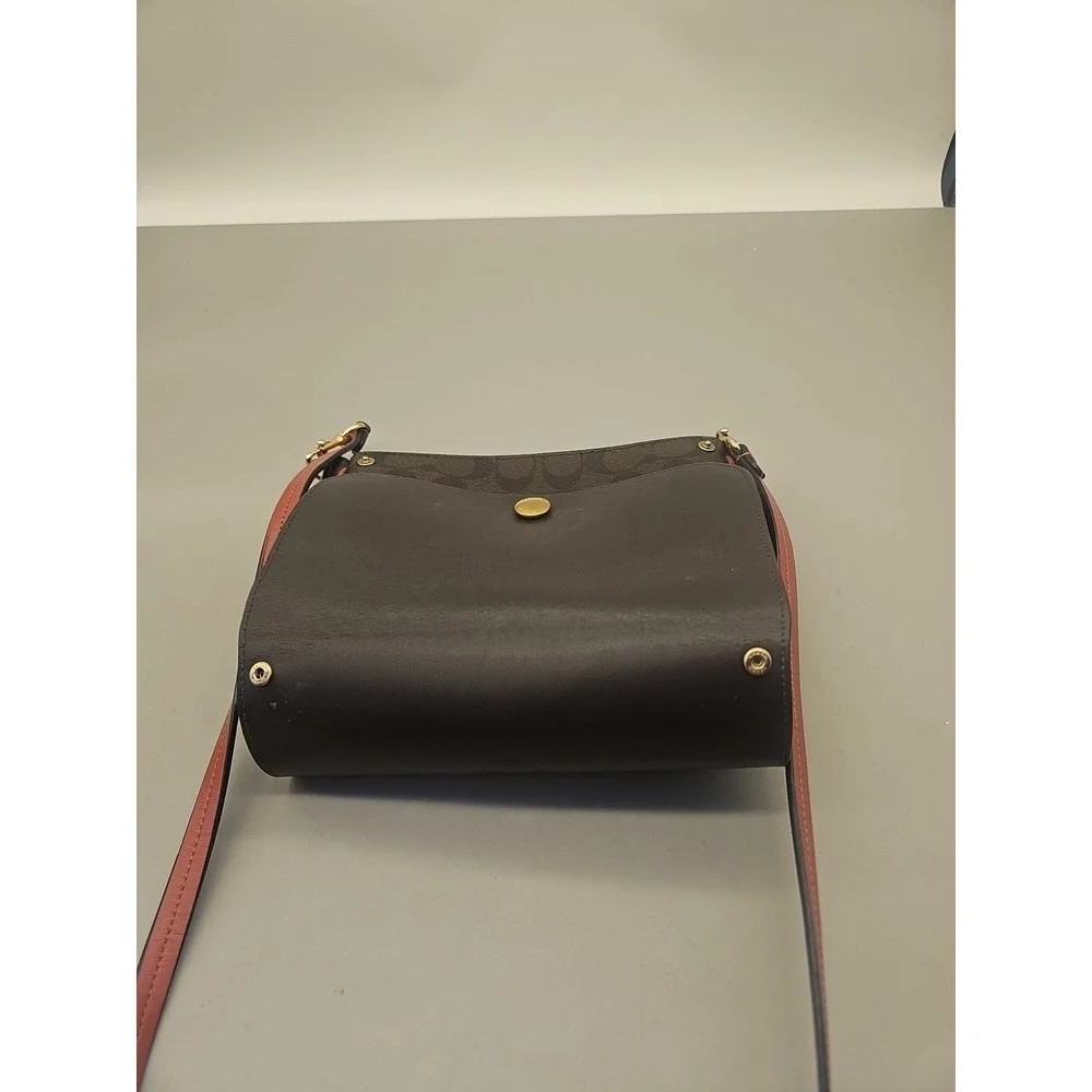 Coach Signature Reversible 2 IN 1 Crossbody Bag‎ Magnet Rose Brown F59534
